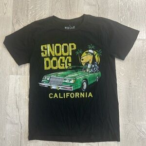 Joe Cool Snoop Dog Black Graphic Tee size S